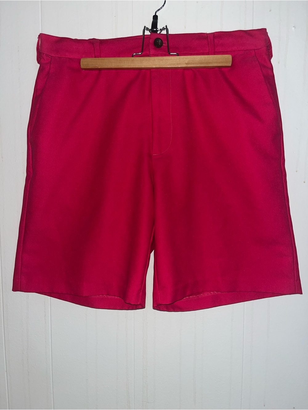 Chaps Men's Vibrant Magenta Flat-Front Shorts